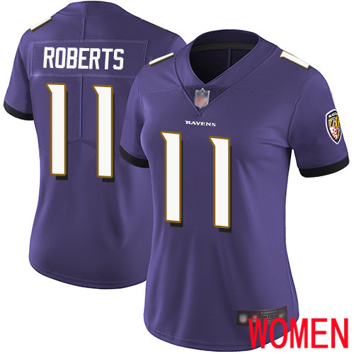 Baltimore Ravens Limited Purple Women Seth Roberts Home Jersey NFL Football #11 Vapor Untouchable